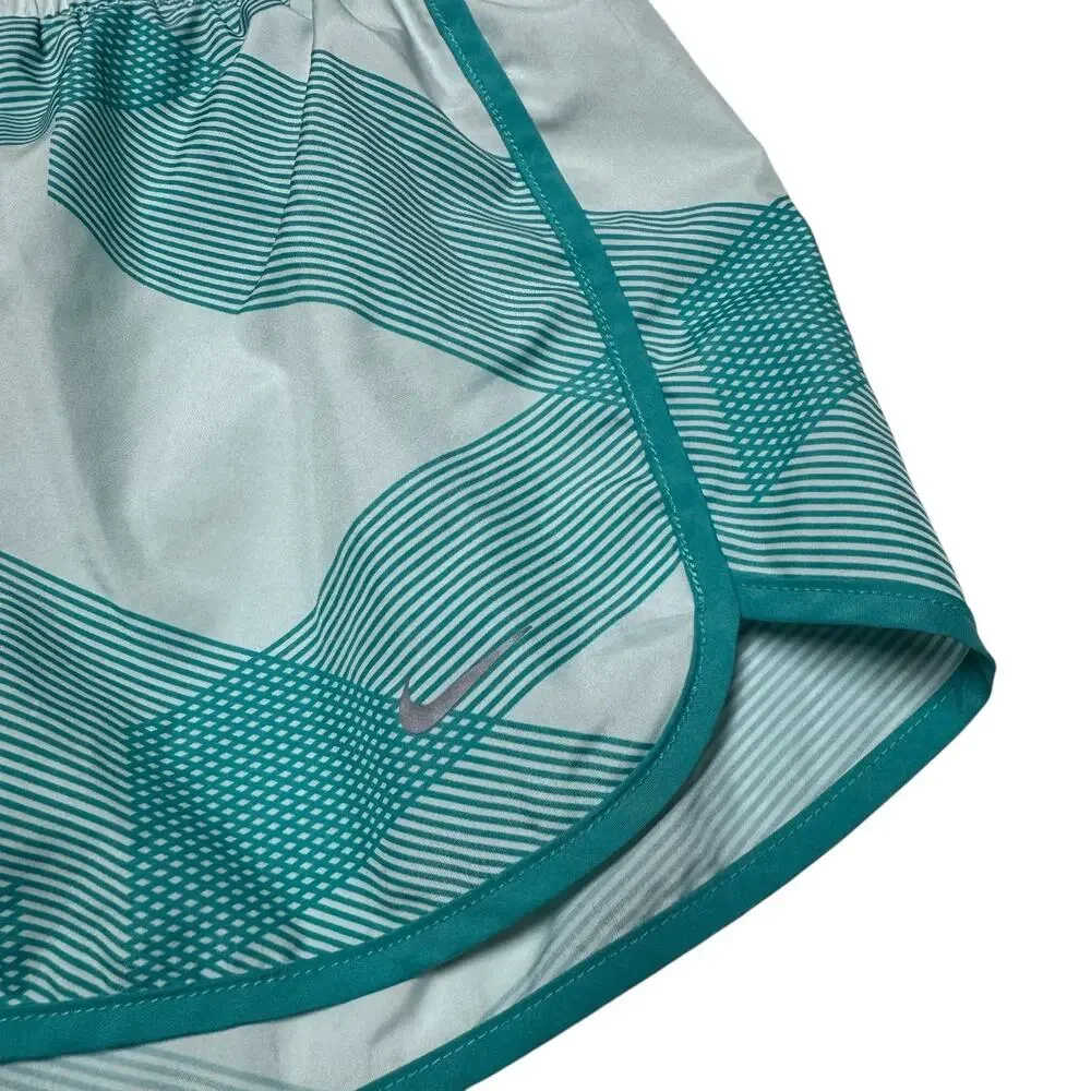 Nike Dri-Fit Lined Running Shorts Teal Gray XL
